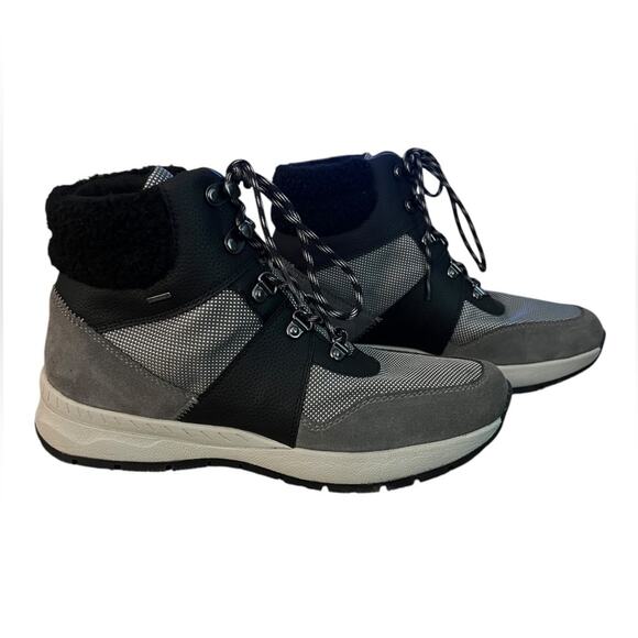 NWOT GEOX Braies Faux Fur Hiker Boot in Dark Grey – Sz 10.5 - Picture 4 of 7